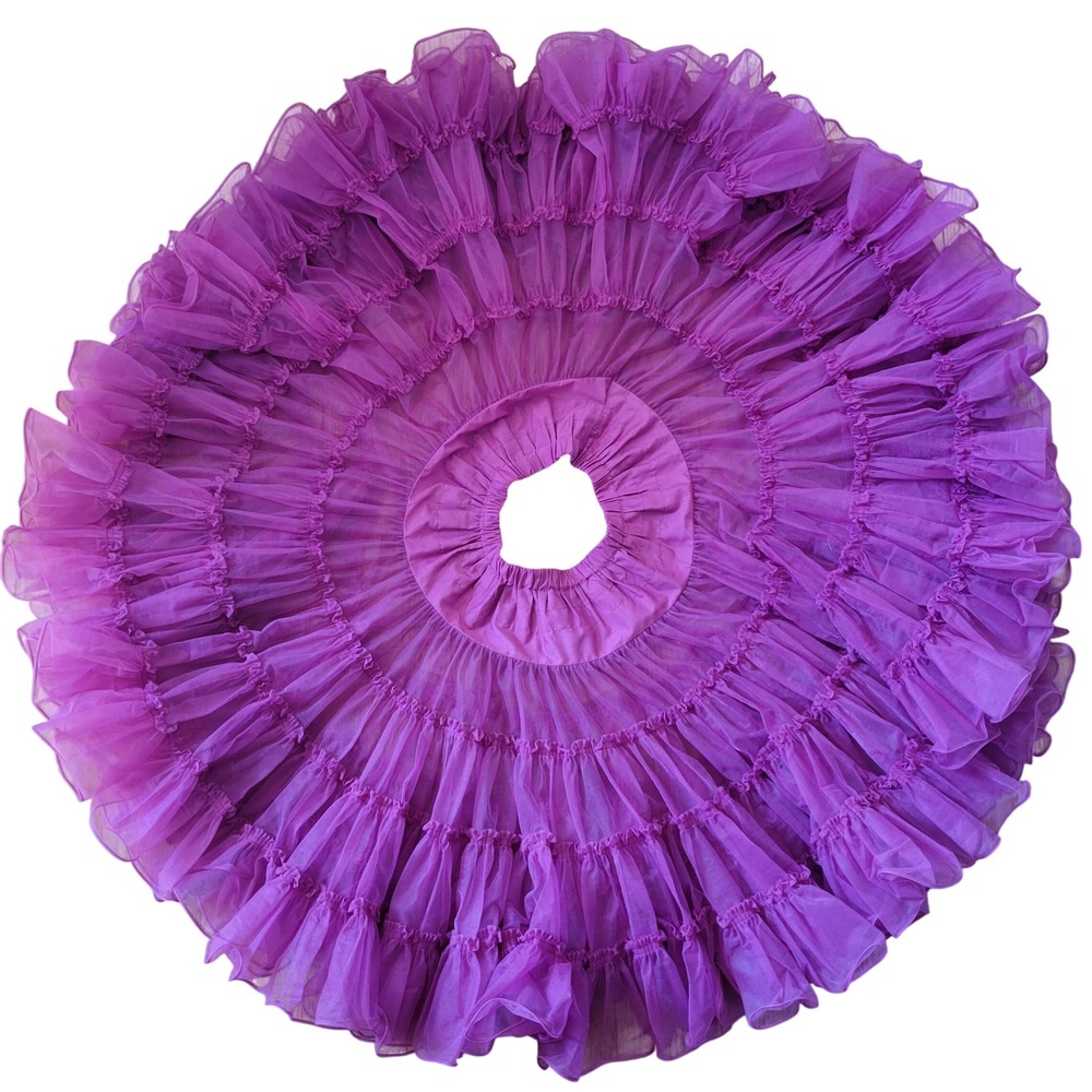 Malco Modes Vintage Crinoline Petticoat Pink Tiers Prairie‎ Skirt Western Barbie